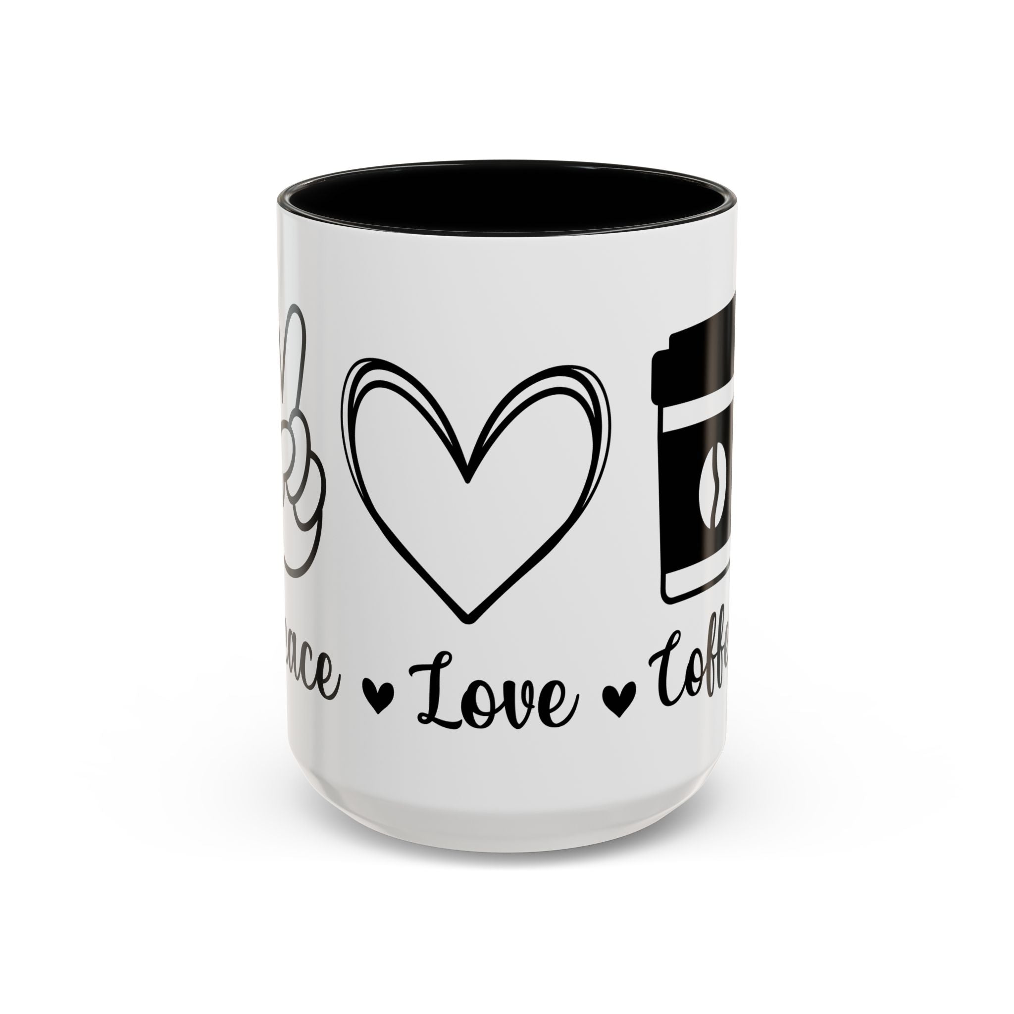 peace love coffee Accent Coffee Mug (11, 15oz)