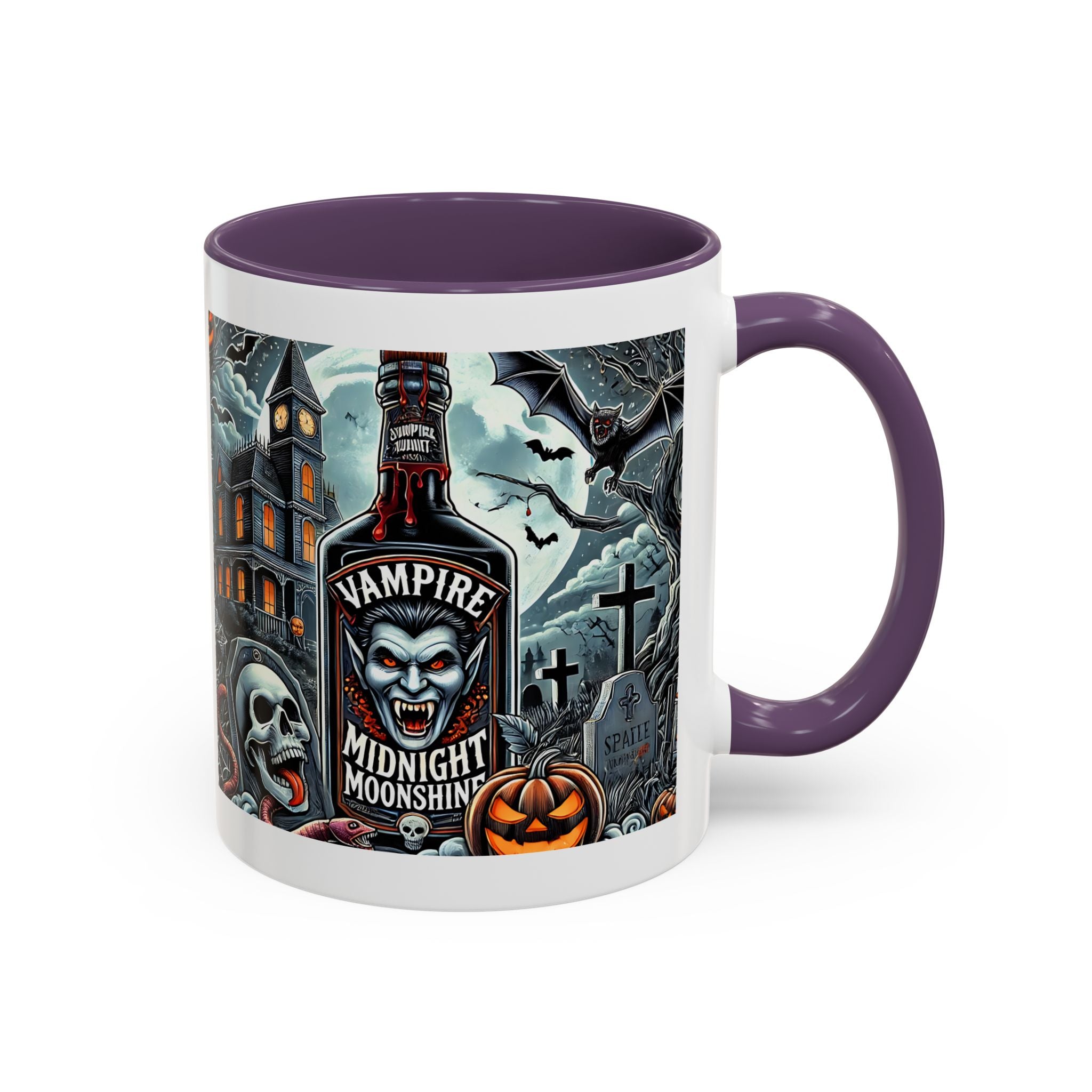 Gothic vampire Halloween Coffee Mug, Spooky Decor, Skull Design, Gift for Horror Lovers,  Party Essential, Unique Drinkware