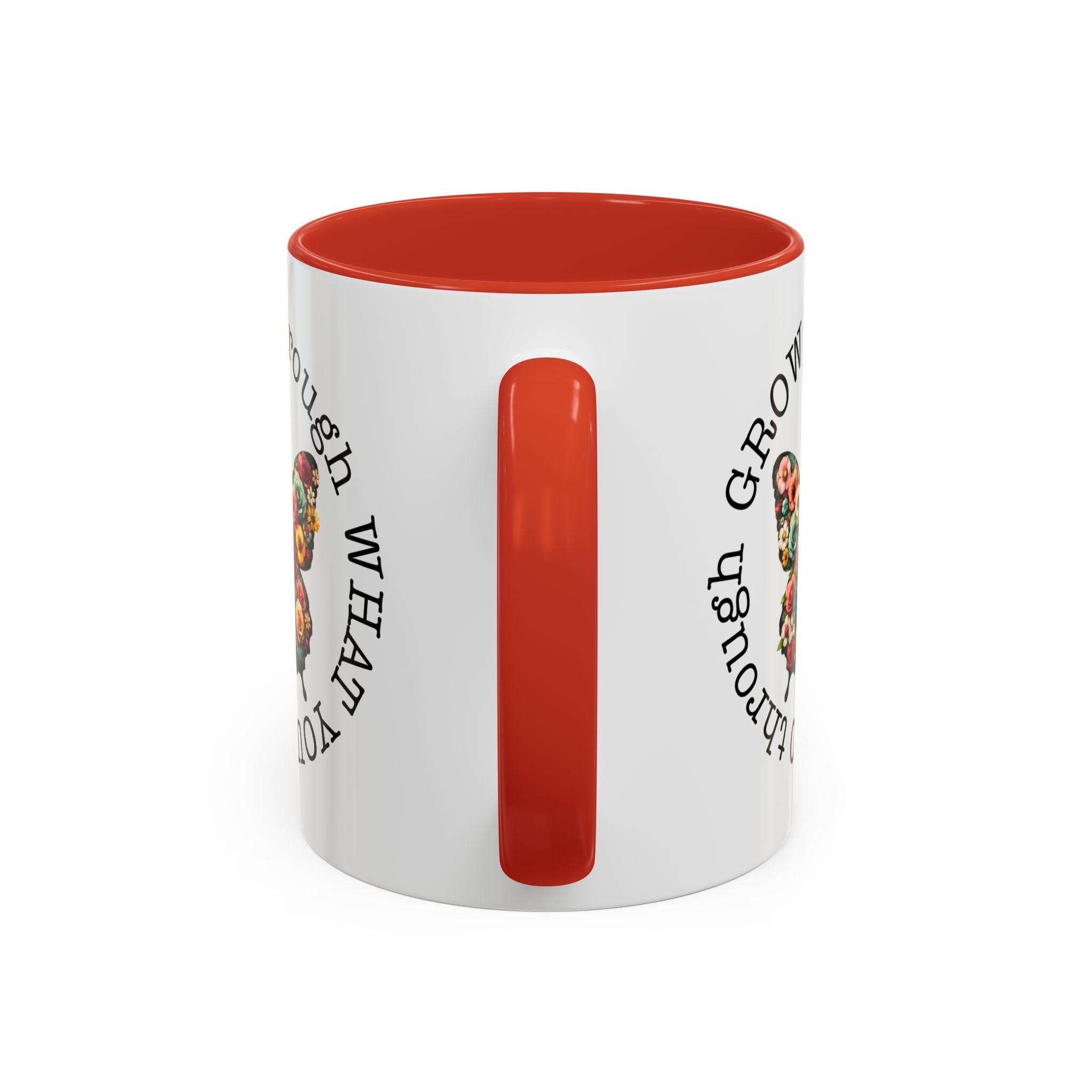 Inspirational Butterfly Coffee Mug  Grow Through What You Go Through positive vibe