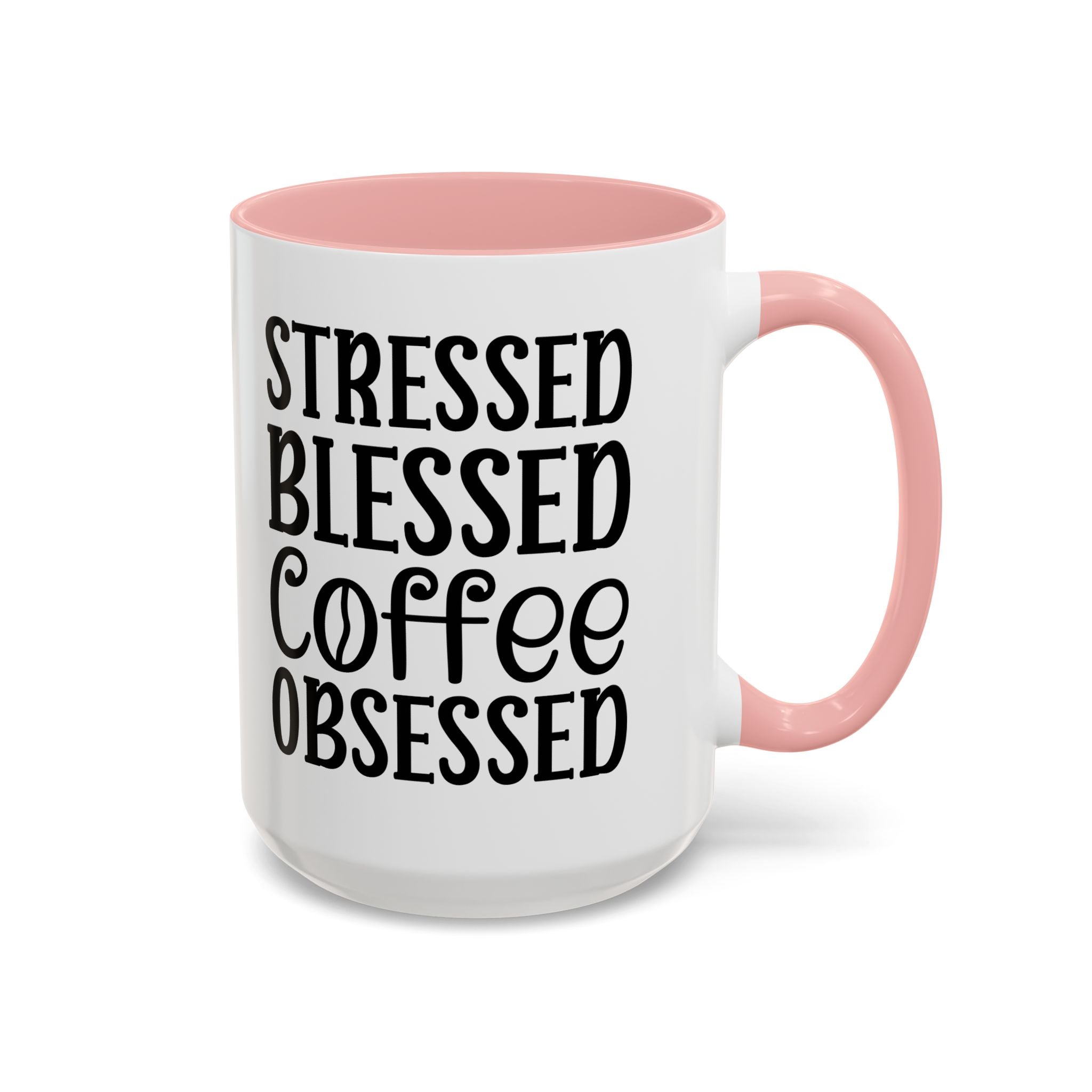 Stressed Blessed Coffee Obsessed Mug, Motivational Coffee Mug, Gift for Coffee Lovers, Funny Office Mug, Self-Care Gift Idea