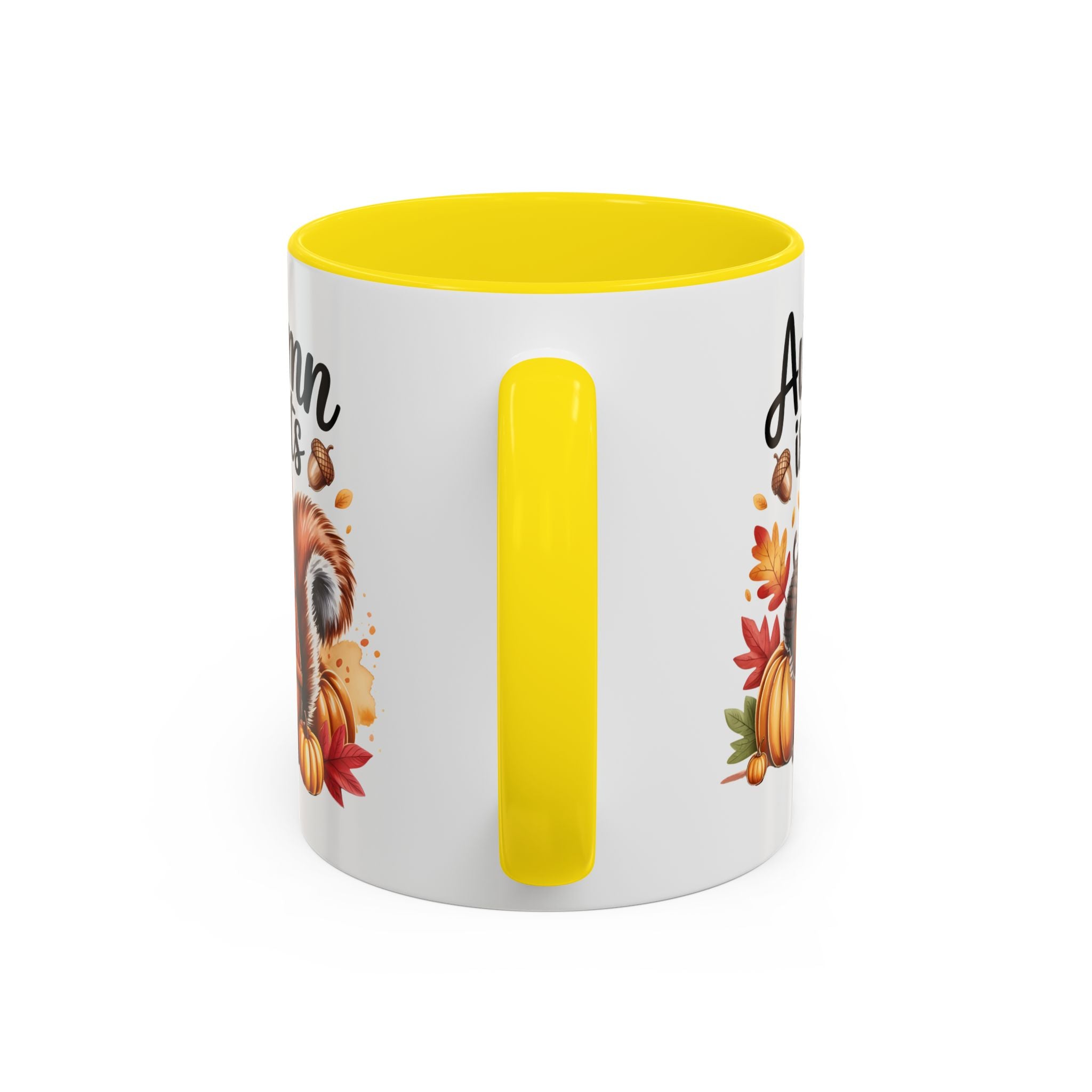 Autumn is nuts  Accent Coffee Mug - Perfect for Fall Celebrations nature and animal lovers