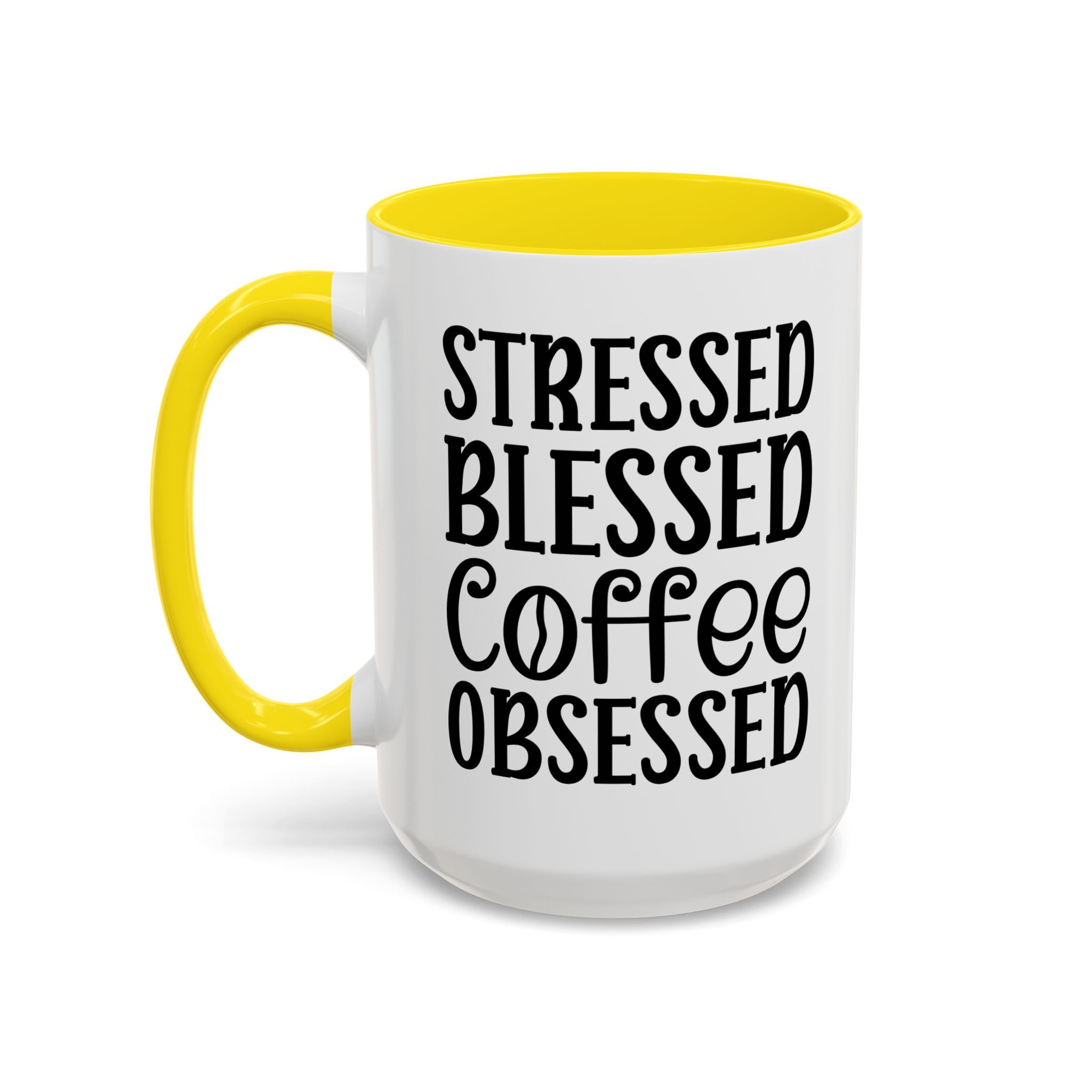 Stressed Blessed Coffee Obsessed Mug, Motivational Coffee Mug, Gift for Coffee Lovers, Funny Office Mug, Self-Care Gift Idea