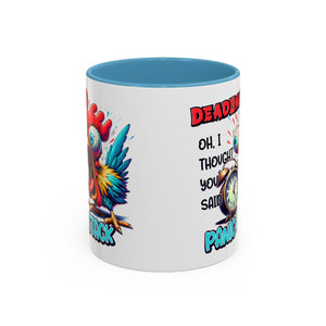 Funny Panic Attack Coffee Mug, Quirky Rooster Mug for Stress Relief, Gift for Teachers, Office Humor, Coworker Gift, Fun Coffee Cup