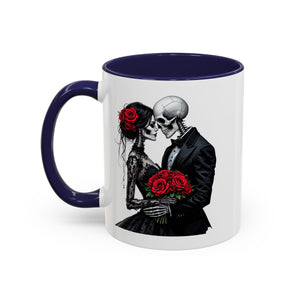 Romantic Skeleton Coffee Mug, Skull Love Mug, Gothic Gift, Halloween Decor, Couple Mug, Unique Coffee Cup