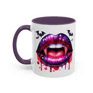 Gothic Vampire Coffee Mug, Halloween Mug, Dark Aesthetic, bats, Spooky Home Decor, Unique Coffee Cup