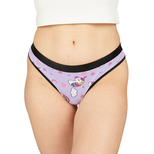 pink unicorn Women's Thongs (AOP) sexy