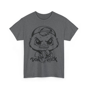Don't Duck With Me Unisex Heavy Cotton Tee - Fun Cartoon Design Perfect for Casual Days
