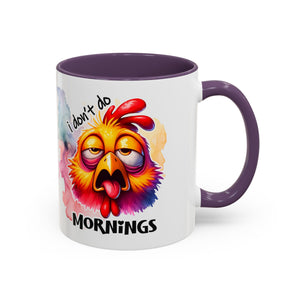 Funny Morning Coffee Mug, Humor Mug, Gift for Coffee Lovers, Sleepy Chicken Mug, Cute Drinkware, Holiday Present