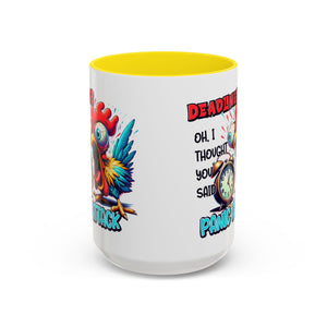 Funny Panic Attack Coffee Mug, Quirky Rooster Mug for Stress Relief, Gift for Teachers, Office Humor, Coworker Gift, Fun Coffee Cup