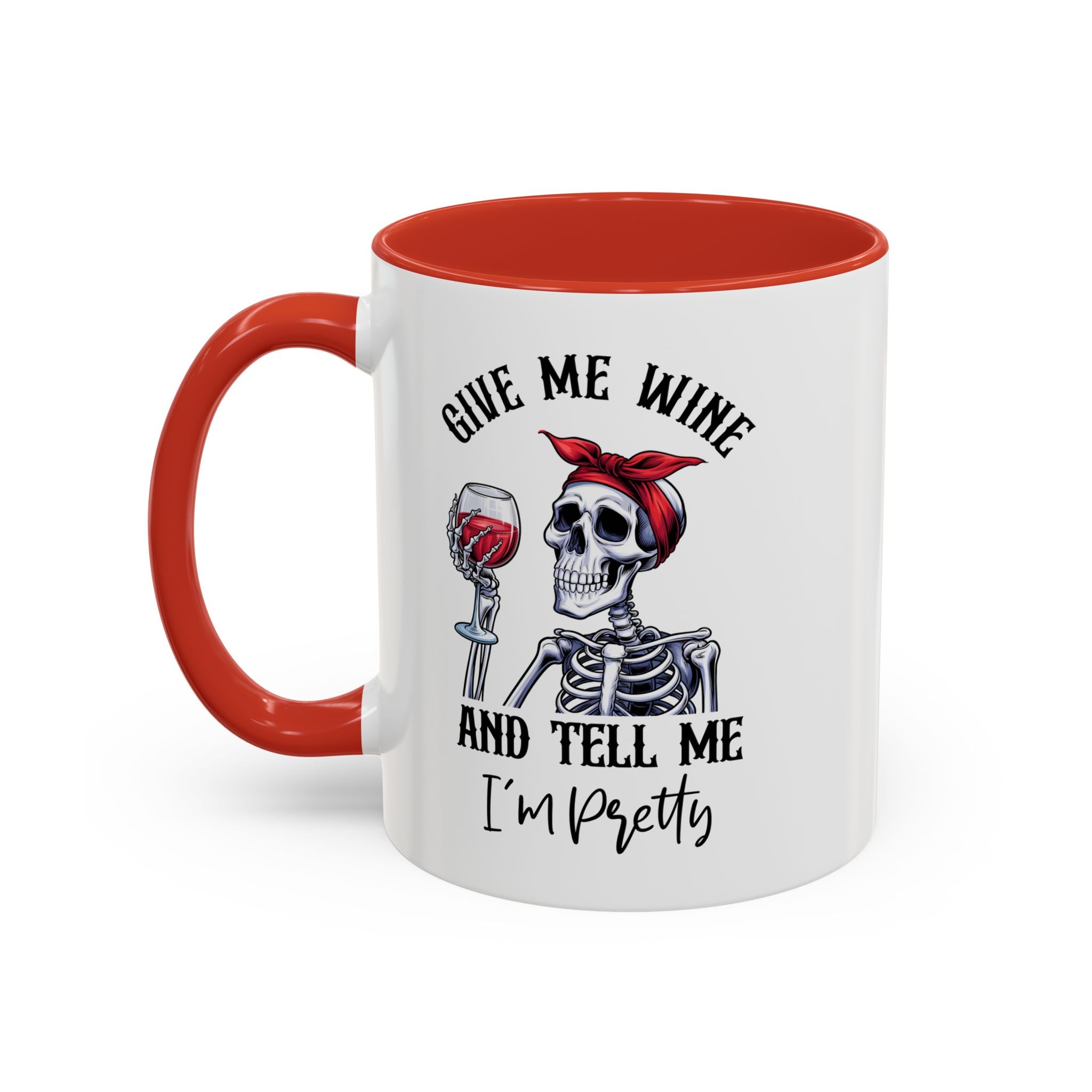 Skeleton Wine Coffee Mug, Funny Gift for Wine Lovers, Halloween Decor, Office Coffee Cup, Unique Skeleton Mug