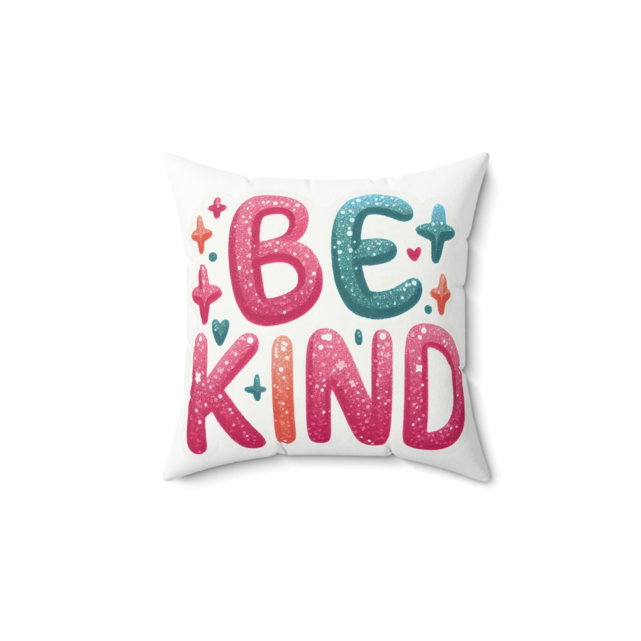 Be Kind Decorative Pillow - Inspirational Throw Pillow for Home & Kids positive