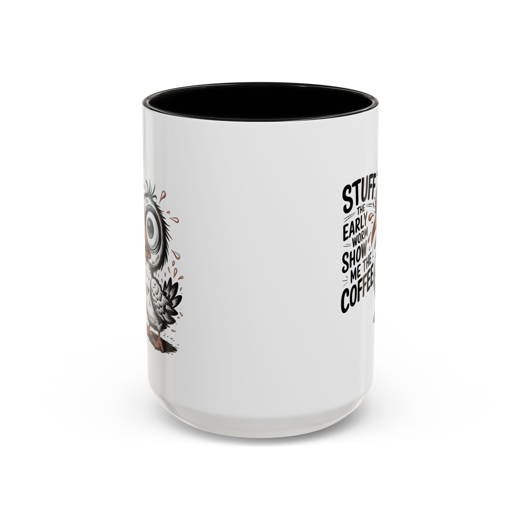 Quirky Coffee Mug with Owl Design | Gift for Coffee Lovers, Unique Office Mug, Fun Morning Coffee Cup, Bird-Themed Mug, Early Bird Gift
