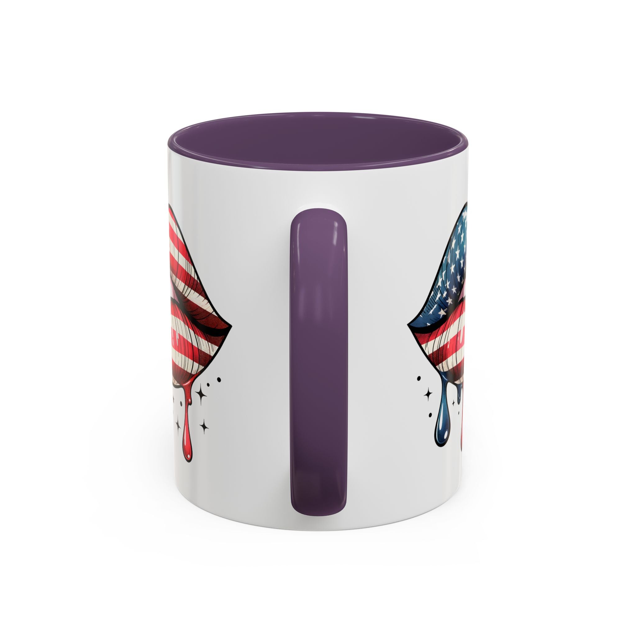 Patriotic Lip Print Coffee Mug – 11oz & 15oz
