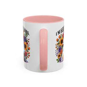 Spooky Floral Coffee Mug - I'm Here for Boos, Halloween Gift, Autumn Decor, Cute Ghost Mug, Cat Lover Drinkware