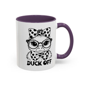 Duck off  Coffee Mug - Fun Gift for Bird Lovers, Birthday, Office Décor, Humorous Kitchenware, Unique Drinkware