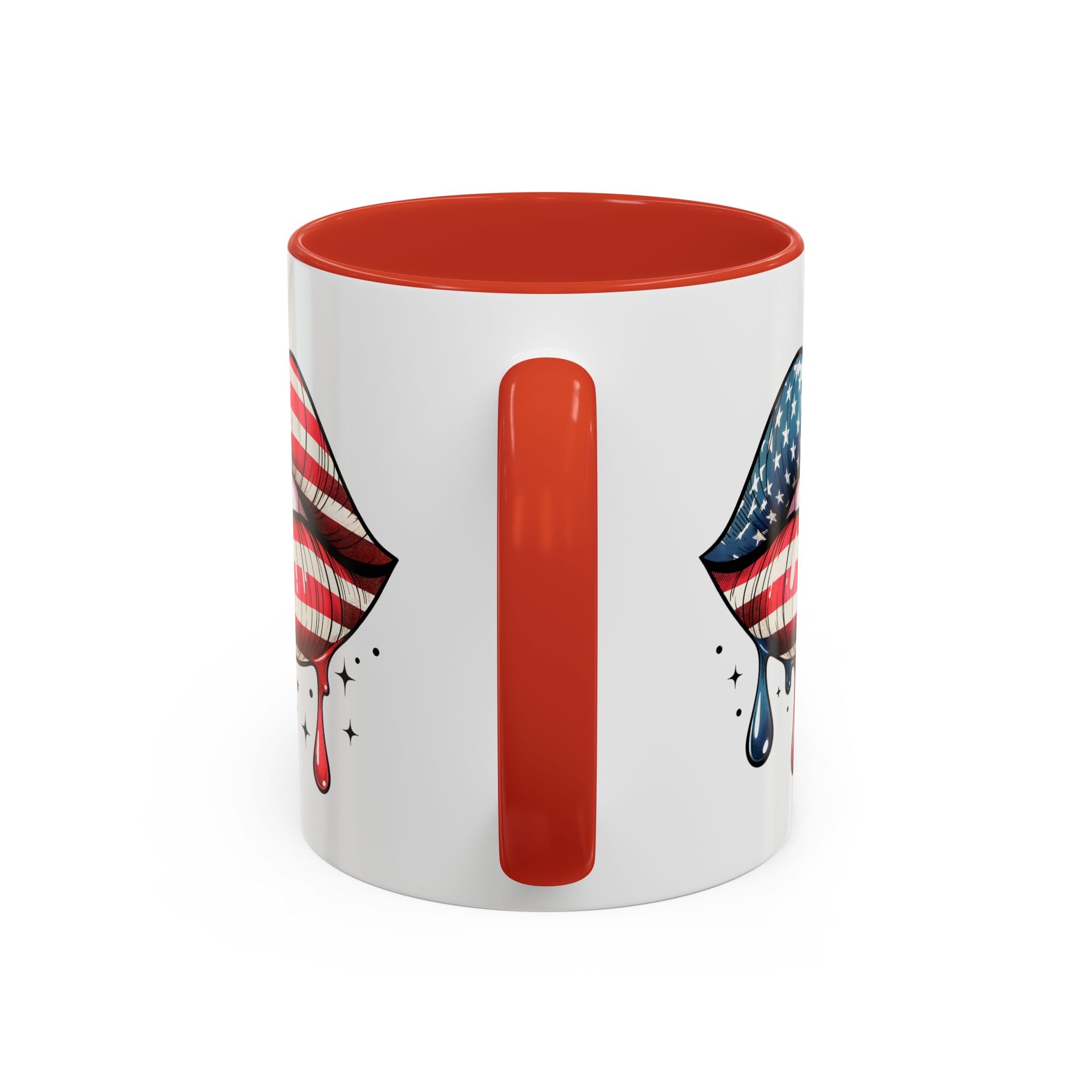Patriotic Lip Print Coffee Mug – 11oz & 15oz