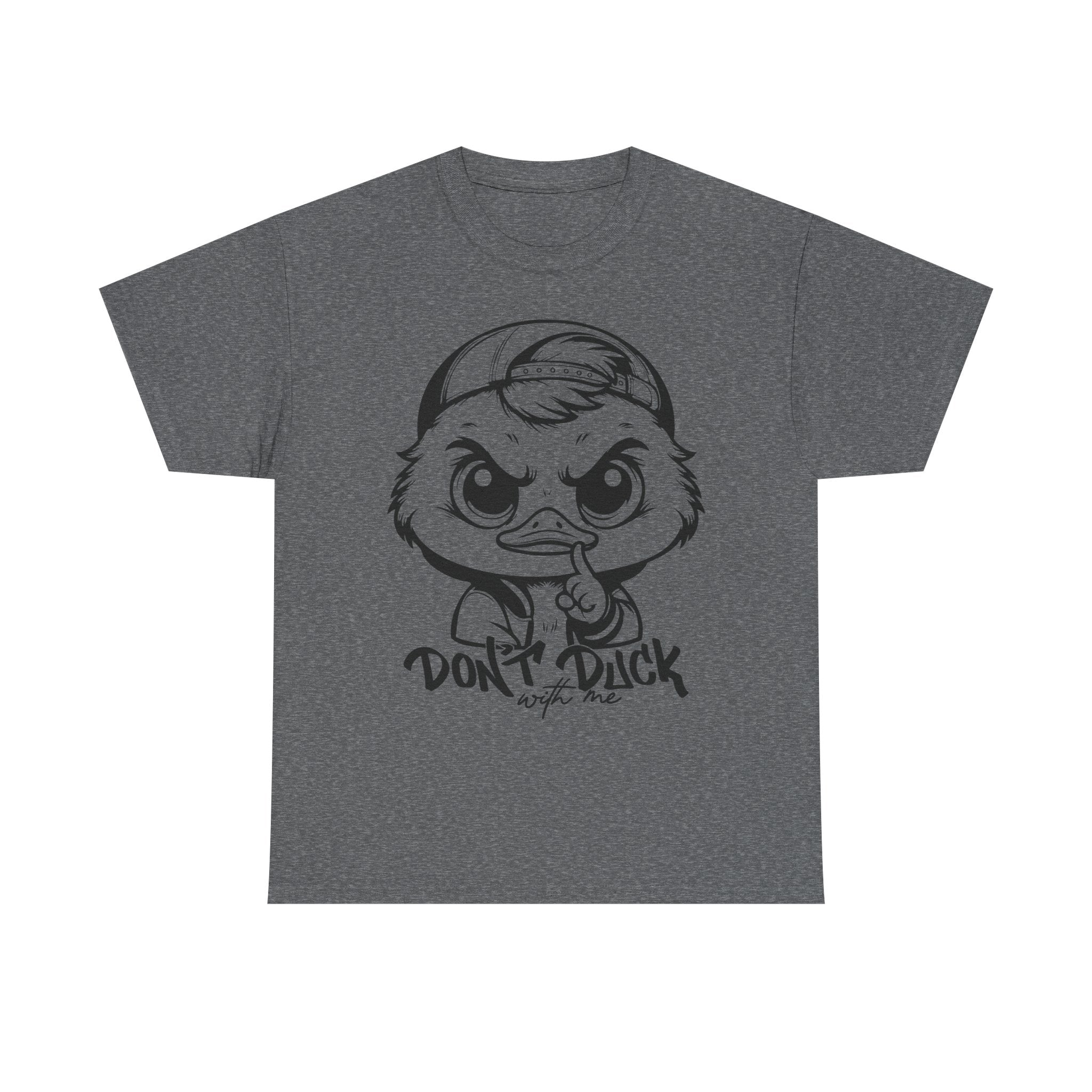Don't Duck With Me Unisex Heavy Cotton Tee - Fun Cartoon Design Perfect for Casual Days