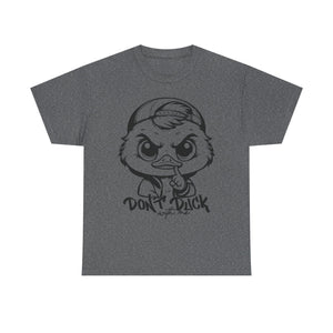 Don't Duck With Me Unisex Heavy Cotton Tee - Fun Cartoon Design Perfect for Casual Days
