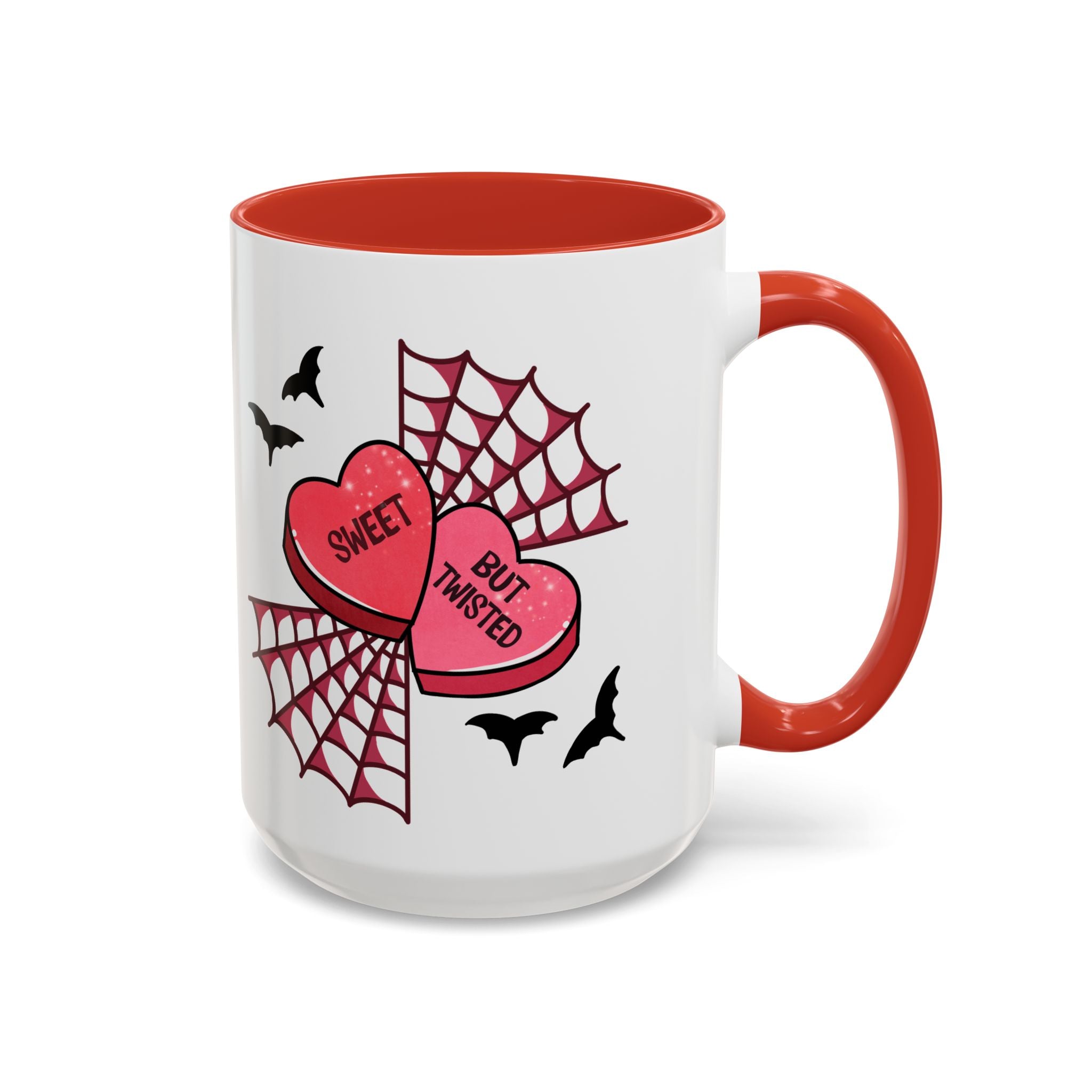 Sweet But Twisted Coffee Mug — Halloween Candy Heart Accent Mug