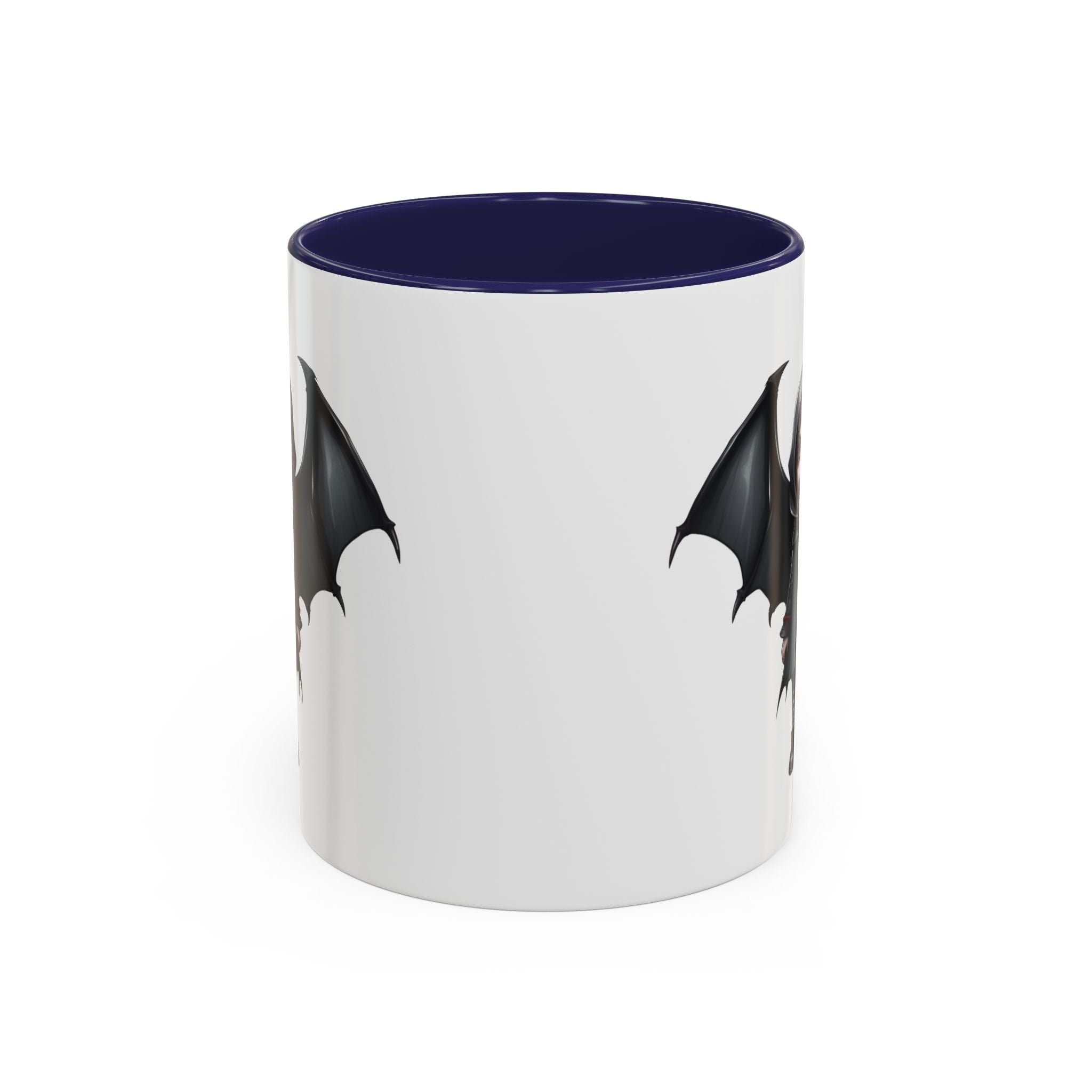 gothic vampire girl with wings horror art Accent Coffee Mug (11, 15oz) vamp14