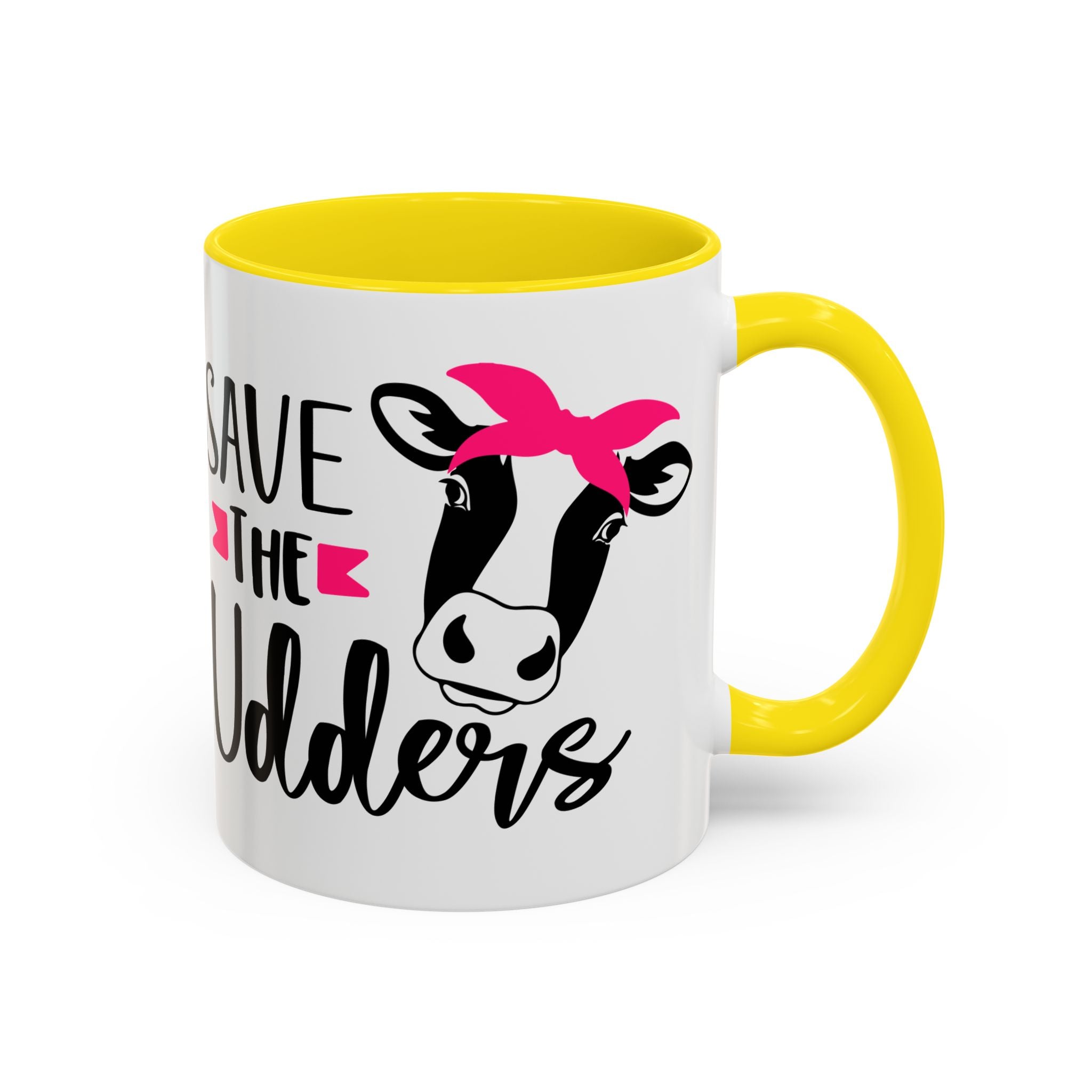 cancer awareness Cute Cow Mug - Save the Utters Coffee Cup, Gift for Animal Lovers,  Mug, Unique Birthday Gift