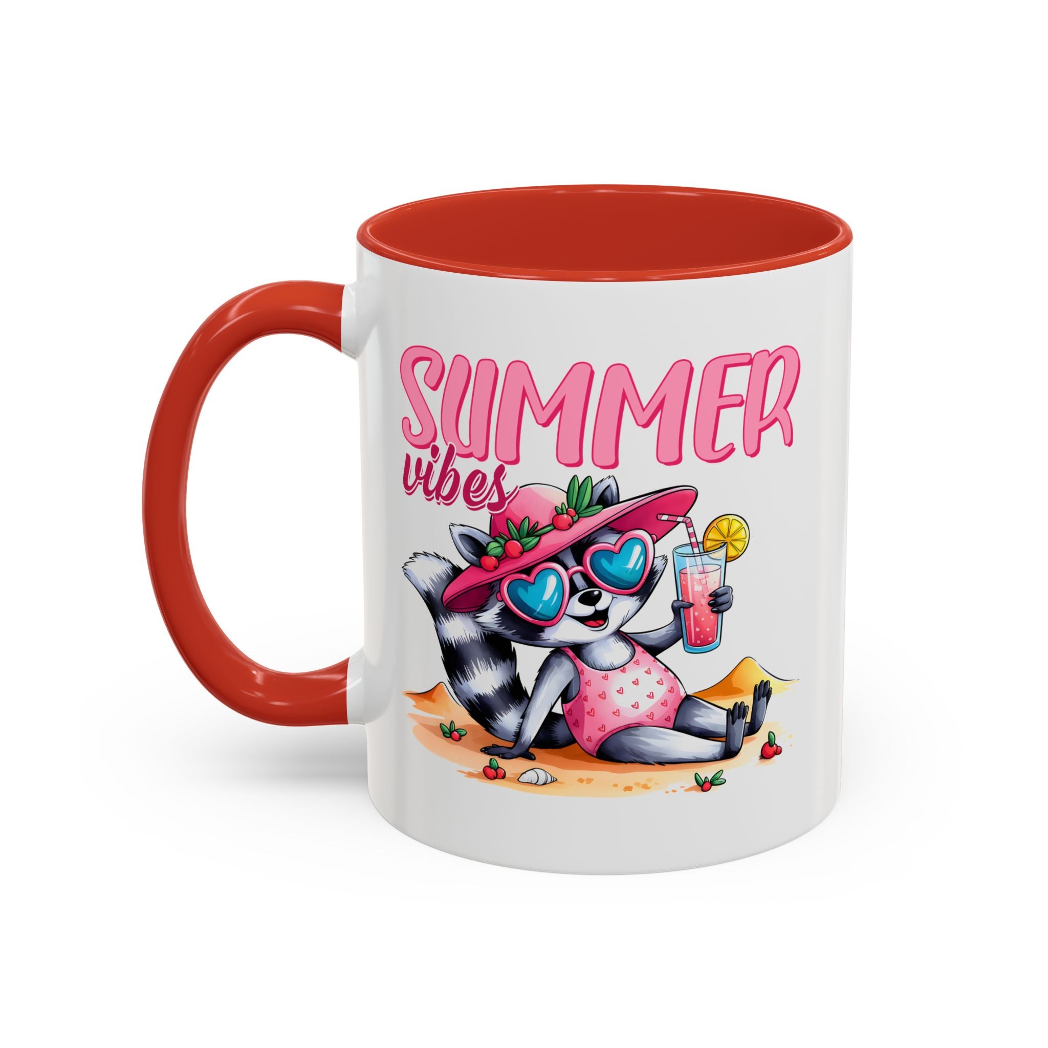 Summer Vibes Accent Coffee Mug - Fun & Colorful Design for Relaxing Moments