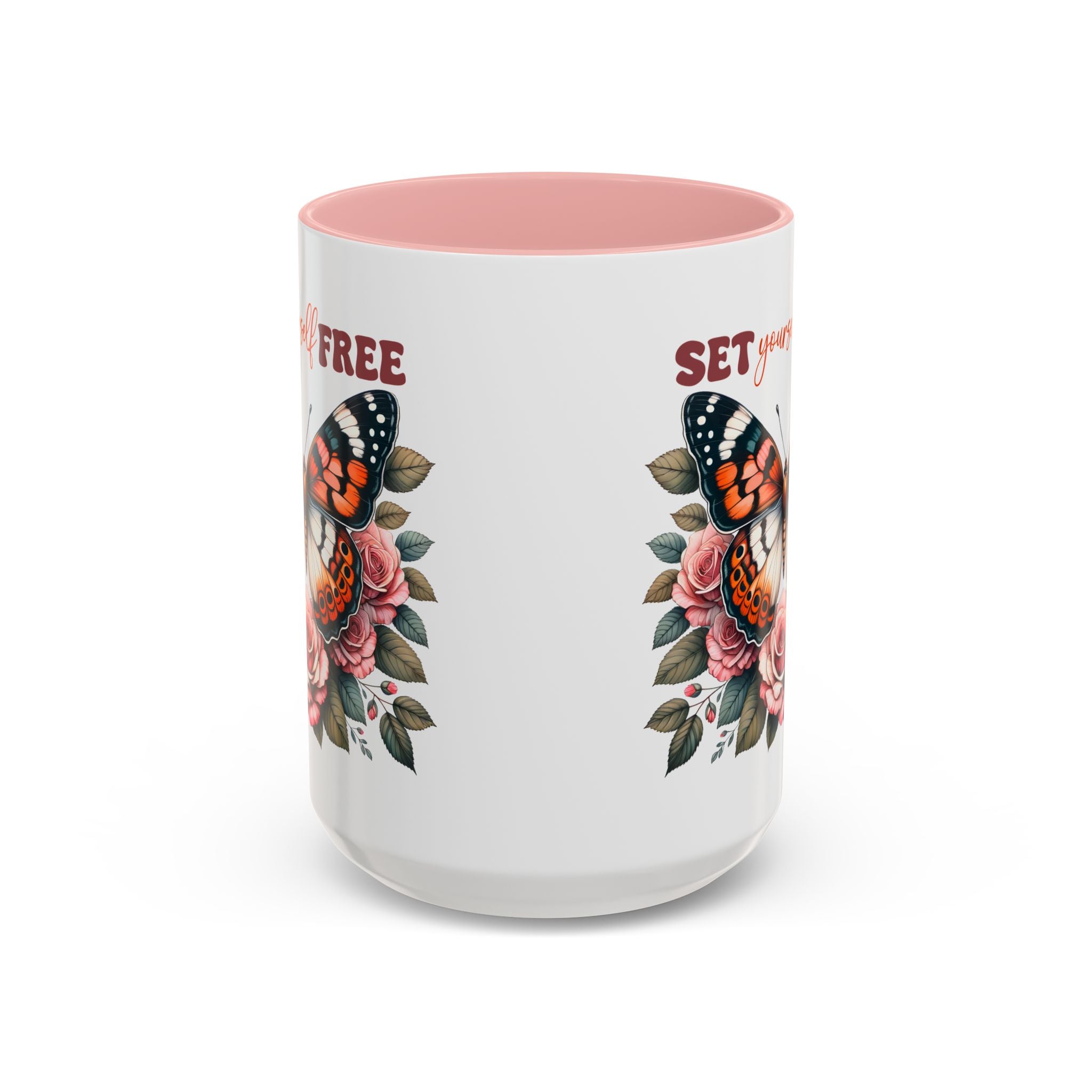 Butterfly Inspiring Coffee Mug - Set Yourself Free positive vibe mental health freedom