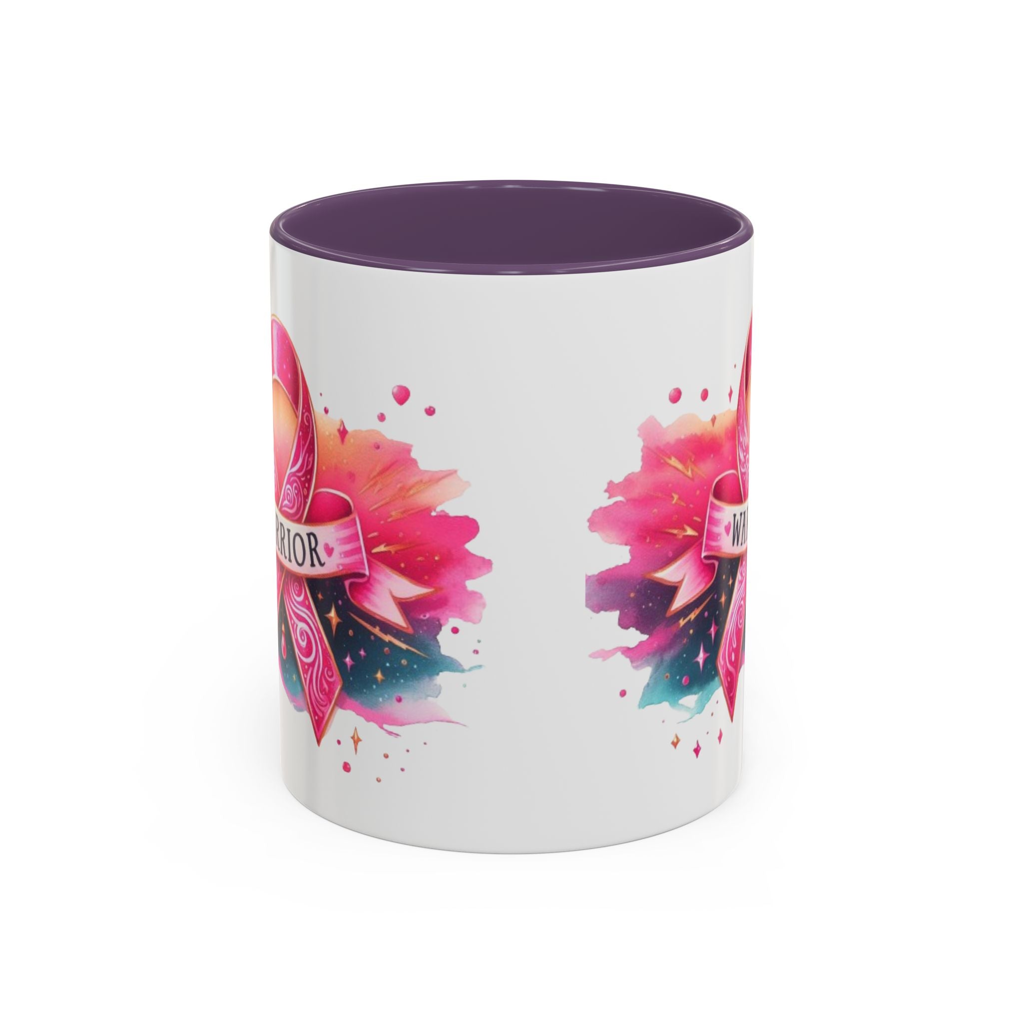 Pink Ribbon Warrior Coffee Mug, Support Breast Cancer Awareness Gift, Inspirational Mug, Cancer Survivor Merchandise, 11oz 15oz Mug
