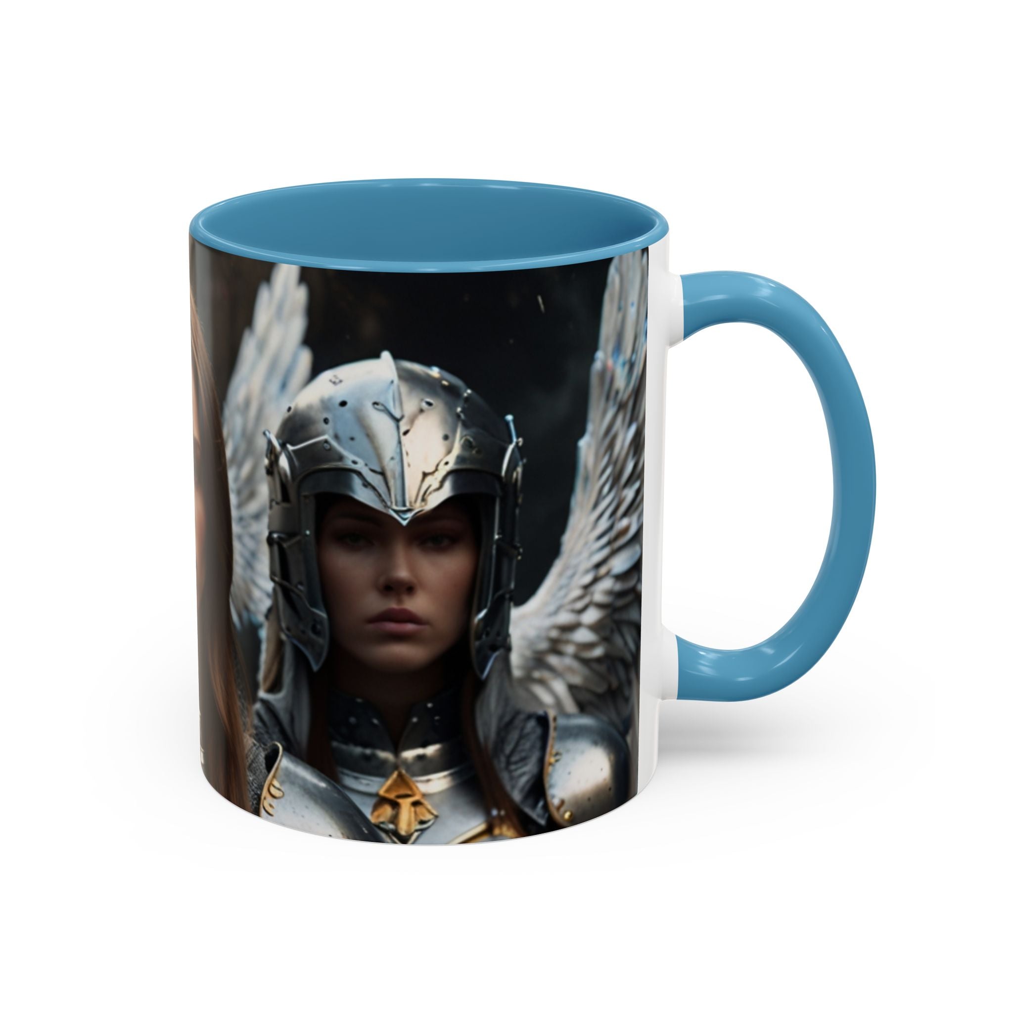 Warrior Angel Accent Coffee Mug - 11 or 15oz Ceramic Mug for Fantasy Lovers