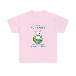 Cute Cat Earth T-Shirt, Funny Tee  Gift for Cat Lovers, Short Awareness Message, Casual Wear, Animal Lover Apparel