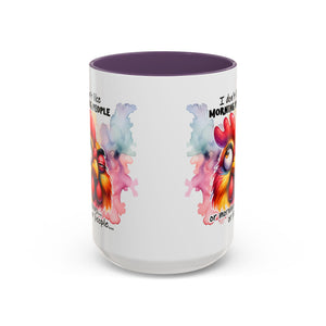 Funny Morning Coffee Mug, Rooster Mug, Gift for Coffee Lovers, Morning People, Humor Mug for Friends
