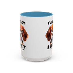 Funny Dog Accent Coffee Mug - Beagle Lover Gift, Pet Owner Present, Unique Animal Mug, Quirky Home Decor, Fun Fact Design