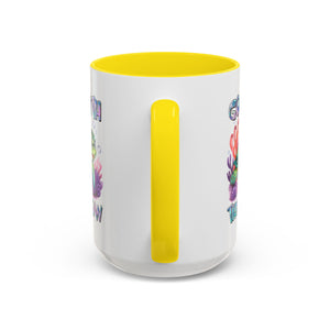 Ocean-Inspired Accent Coffee Mug - 'Go With The Flow' Design turtle