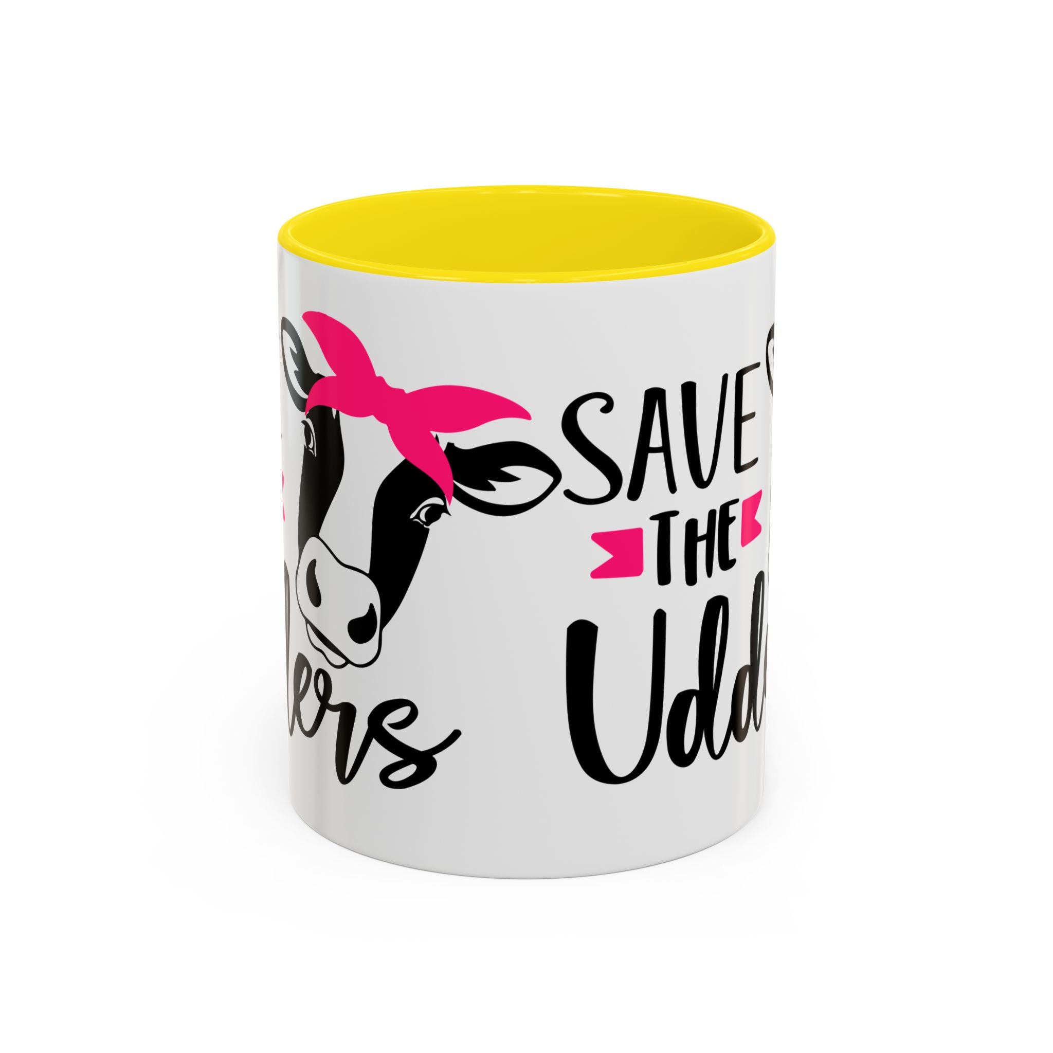 cancer awareness Cute Cow Mug - Save the Utters Coffee Cup, Gift for Animal Lovers,  Mug, Unique Birthday Gift