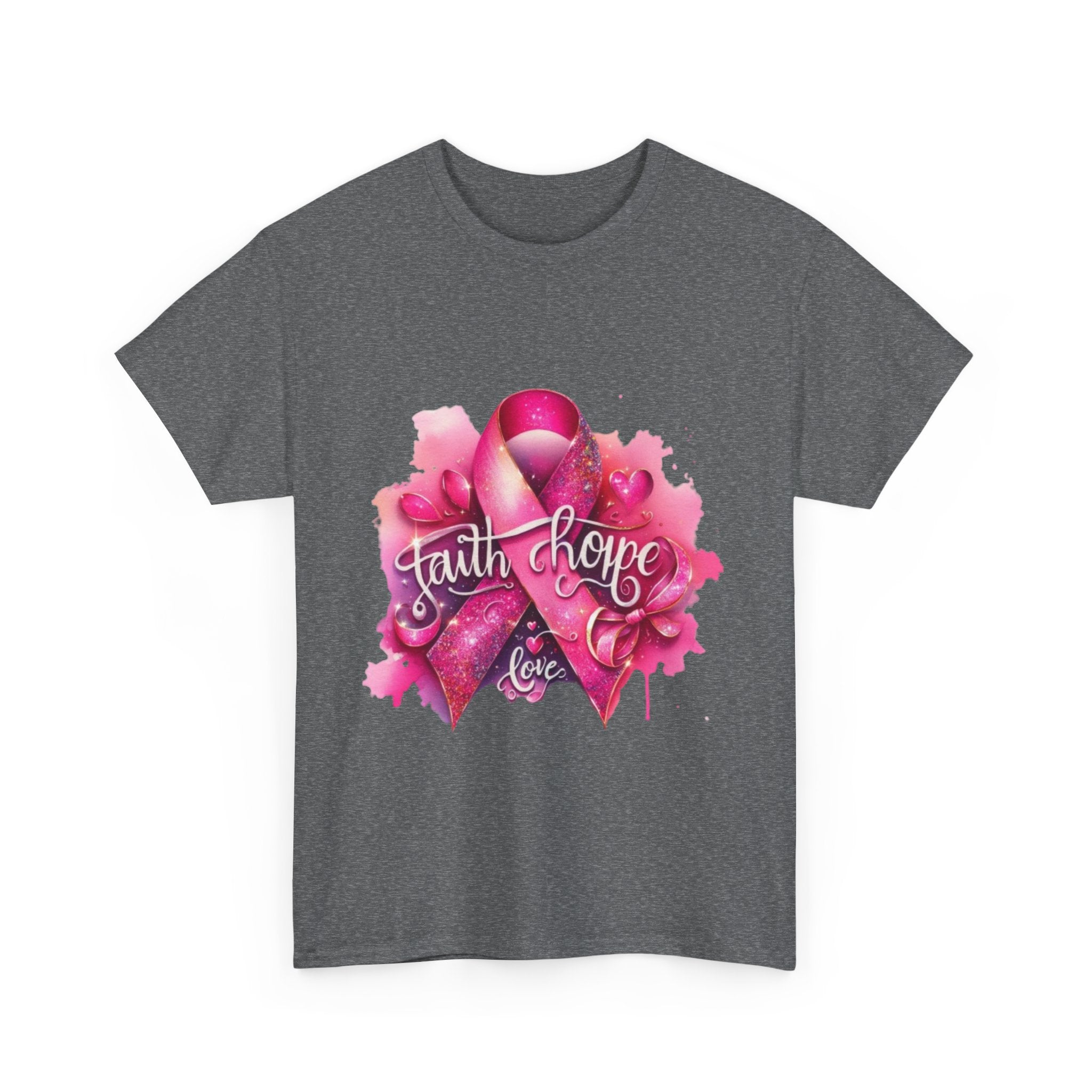 Breast Cancer Awareness Tee, Faith and Hope Message Shirt, Support Shirt, Gift for Survivors, Inspirational T-Shirt