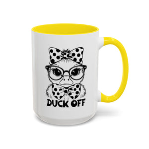 Duck off  Coffee Mug - Fun Gift for Bird Lovers, Birthday, Office Décor, Humorous Kitchenware, Unique Drinkware
