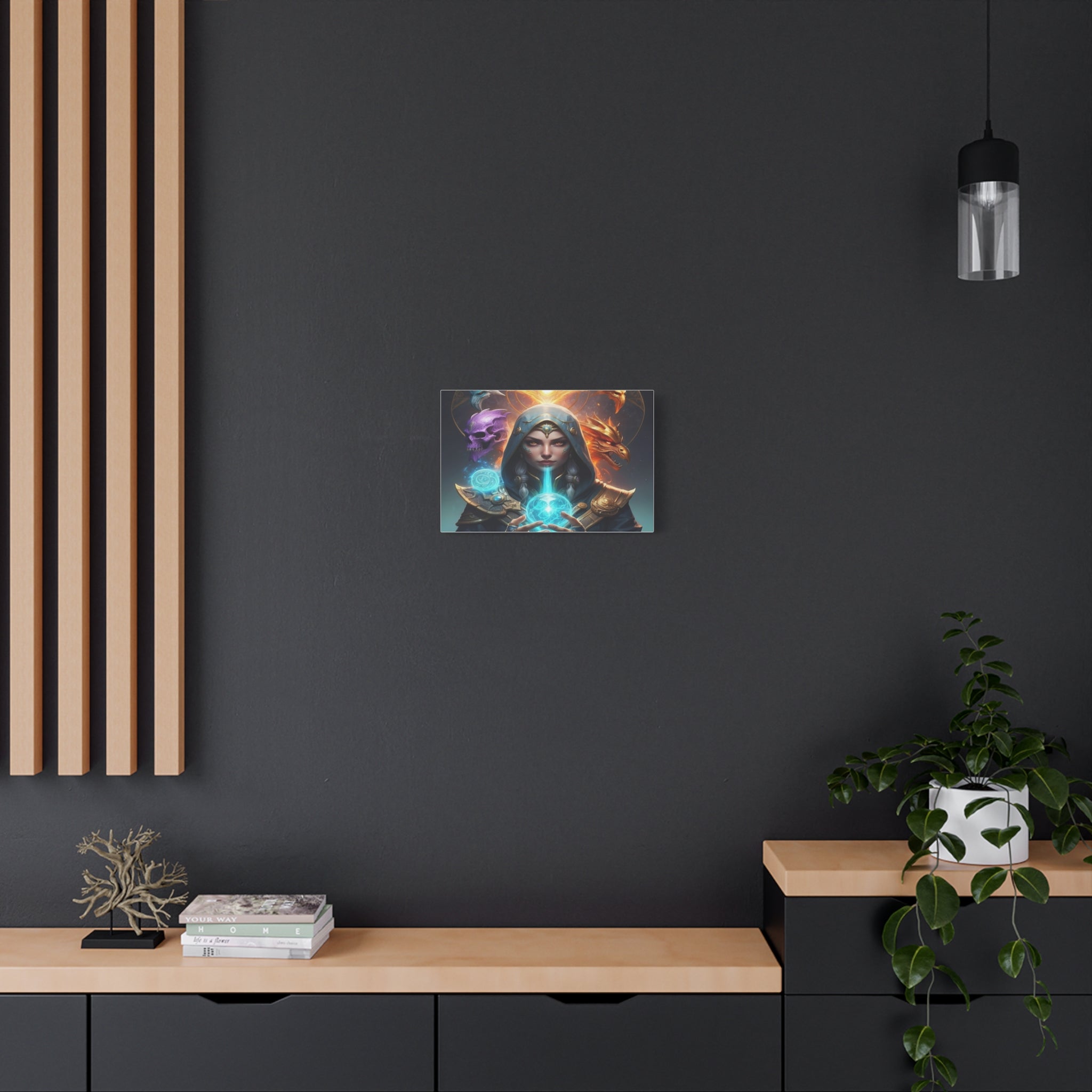Mystical Sorceress Canvas Artwork - Fantasy Wall Decor