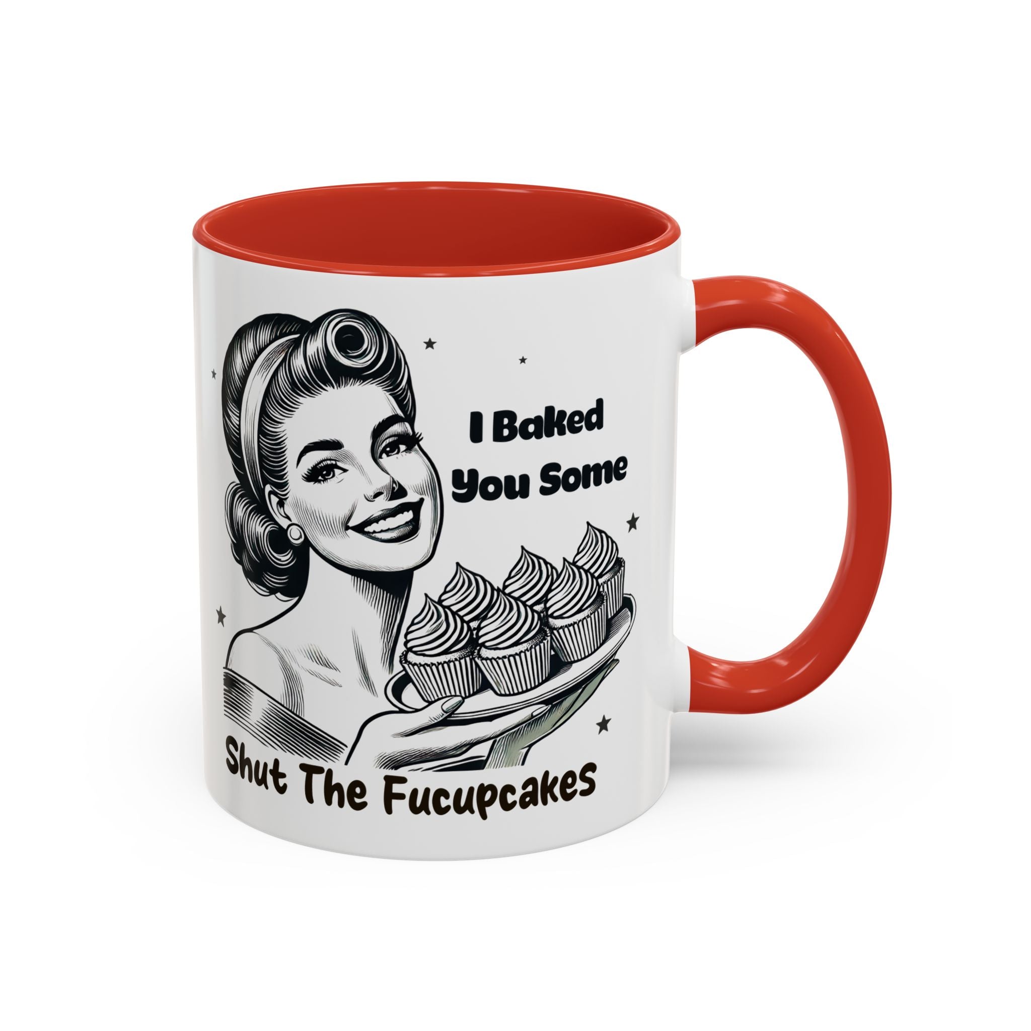 Coffee Mug - "I Baked You Some - Shut The Fucupcakes" Retro Baking Humor