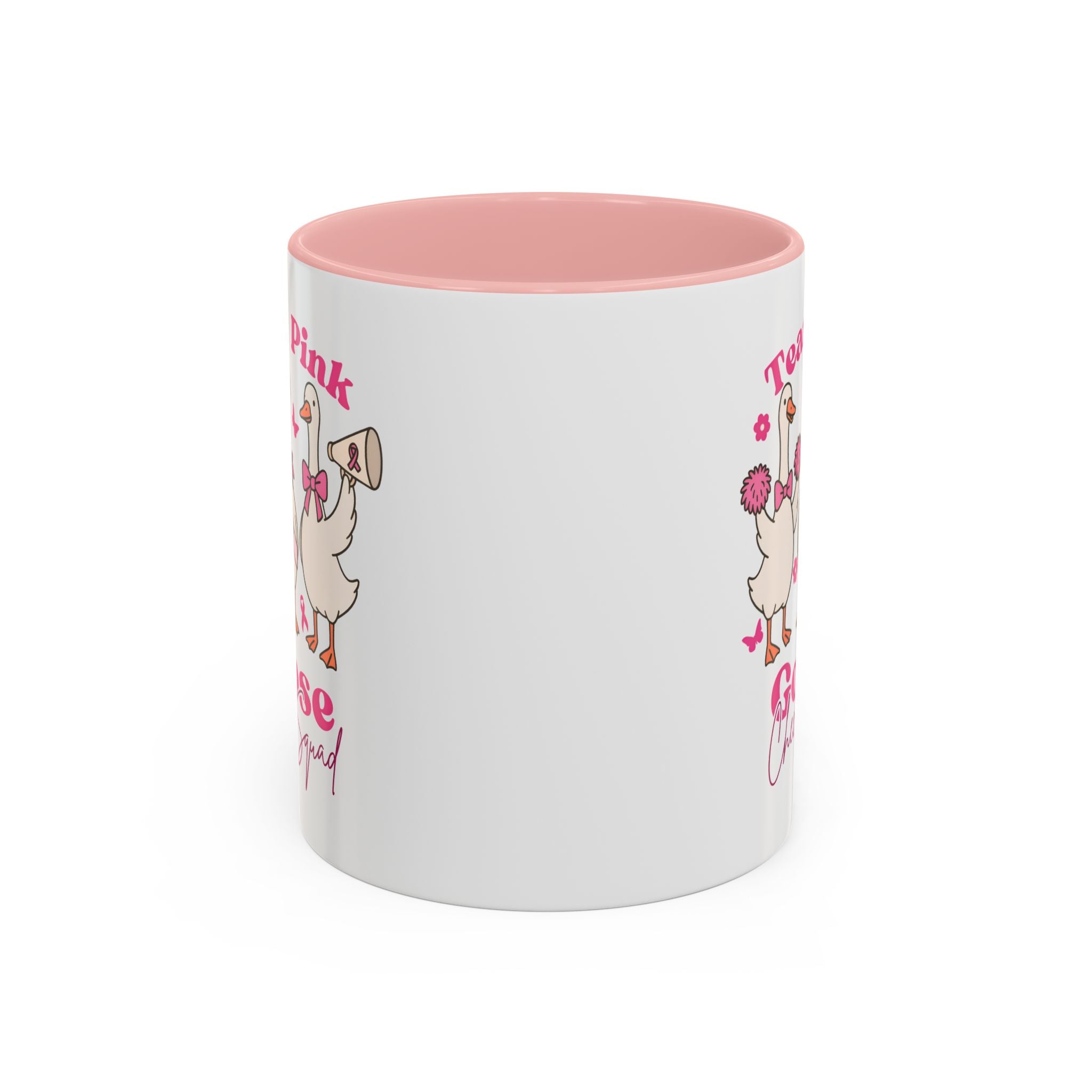 cancer awareness Team Pink Goose Cheer Squad Coffee Mug - Cute Animal Mug for Fun Gifts,   Home Decor/Office Use