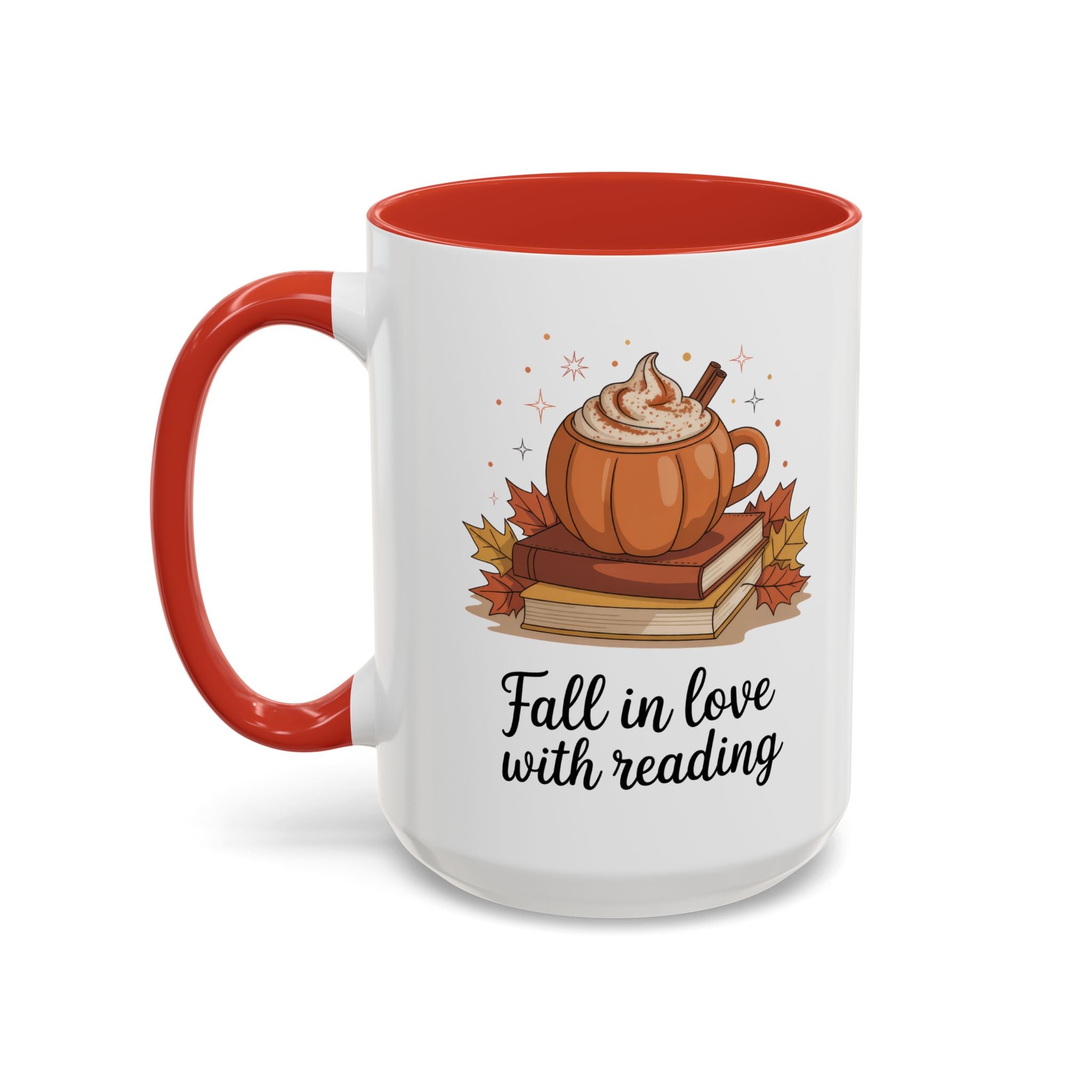 Fall-Themed Coffee Mug for Book Lovers