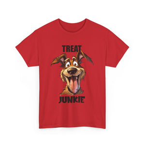 Dog Lovers Treat Junkie Tee, Unisex Dog T-Shirt, Pet Owner Gift, Funny Dog Shirt, Animal Lover Apparel, Dog Enthusiast Gift