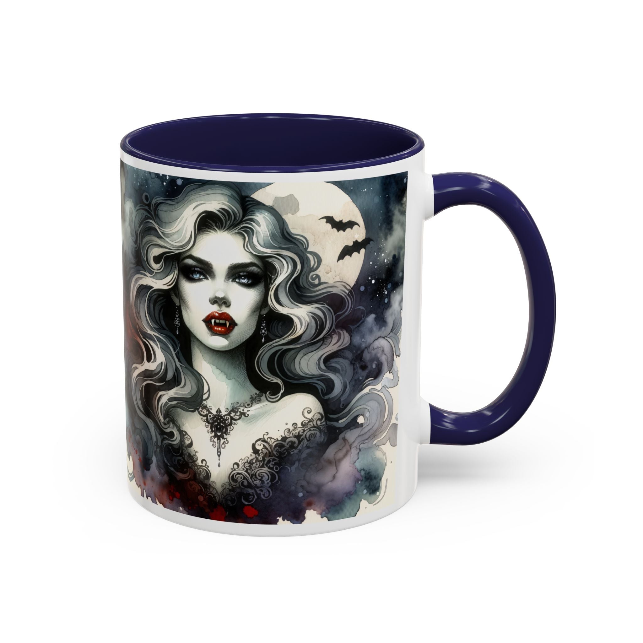 Gothic vampire Elegance Coffee Mug,  Halloween Decor, Dark Art Mug, Spooky Homeware