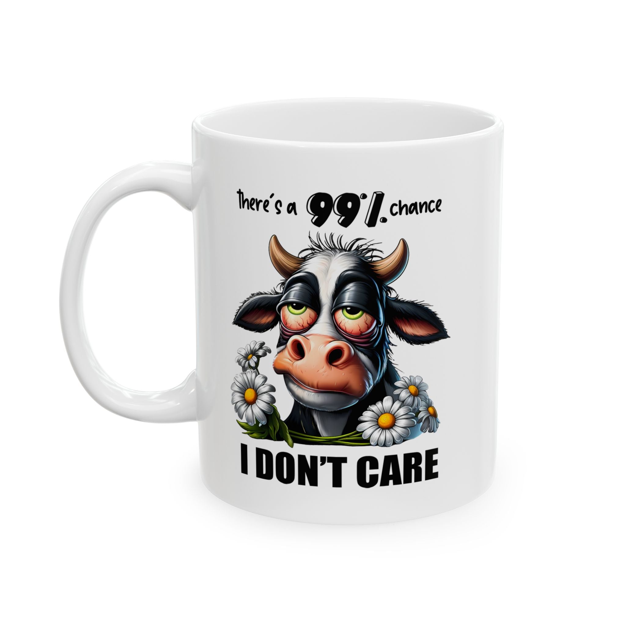 I don't care attitude  Cow coffee Mug  Cute Coffee Cup, Animal Lover Gift, Farmhouse Decor, Birthday Present, Cow-Themed Kitchenware