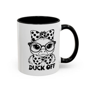 Duck off  Coffee Mug - Fun Gift for Bird Lovers, Birthday, Office Décor, Humorous Kitchenware, Unique Drinkware