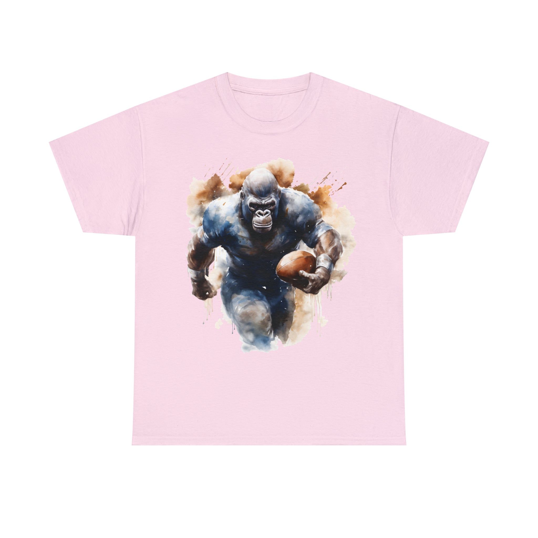 funny Football gorilla t shirt gift Unisex Heavy Cotton Tee