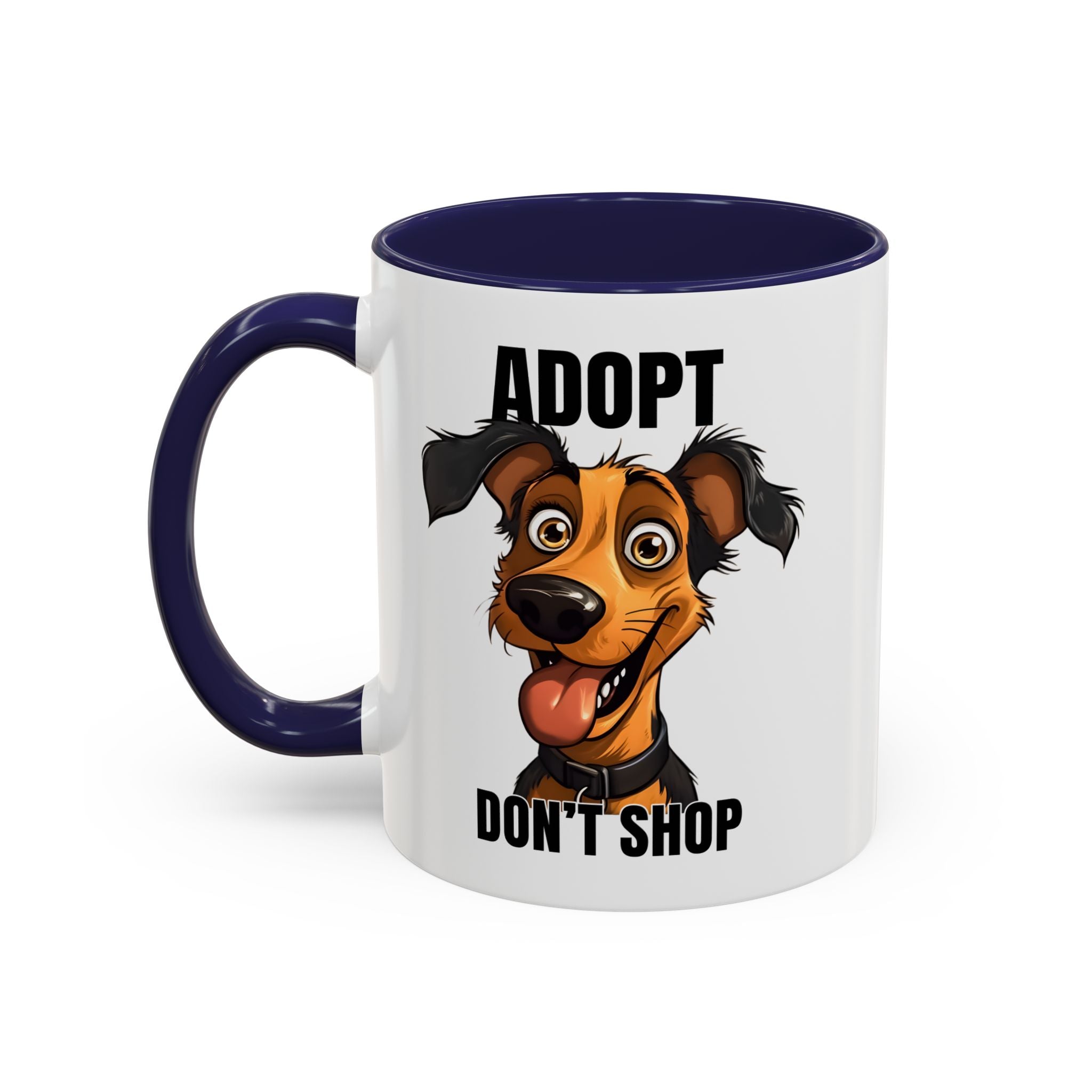 Adopt Don't Shop Coffee Mug - Dog Lovers Gift, Cute Pet Mug, Animal Rescue, Personalized Pet Owner Coffee Cup,  Dog Art