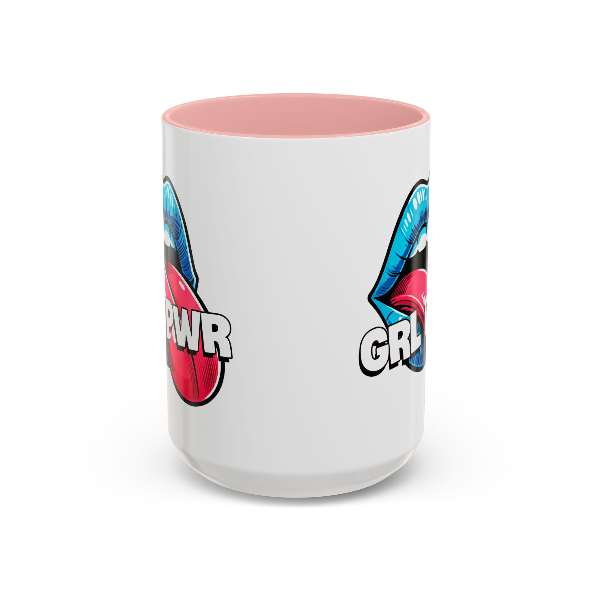 GRL PWR Accent Coffee Mug - Bold Fun Design for Empowerment, Great Gift for Friends, Coffee Lovers, Birthdays, and Celebrations