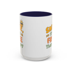 Smile It's Free Therapy Coffee Mug - Fun & Cheerful Accent Mugs for Brightening Your Day