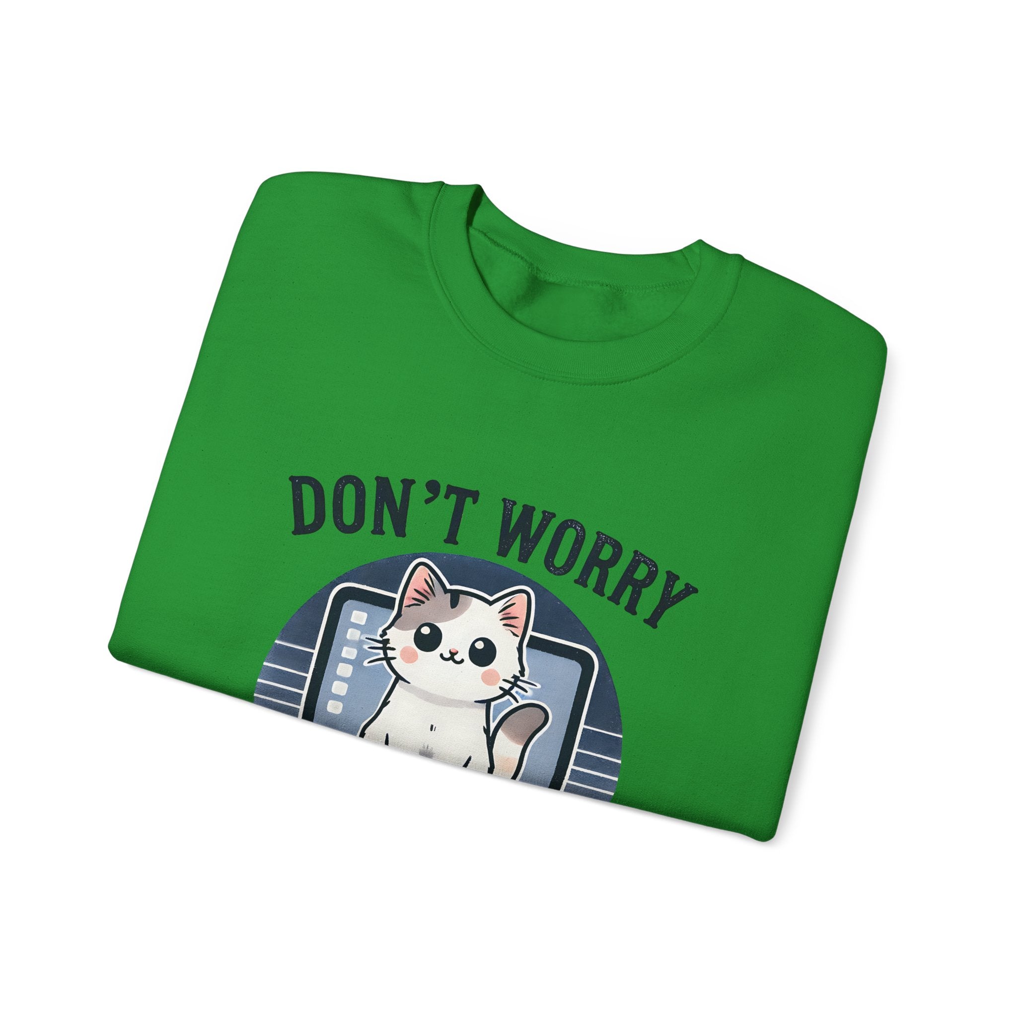 Tech Support Cat Crewneck Sweatshirt – Fun Gift for IT Lovers