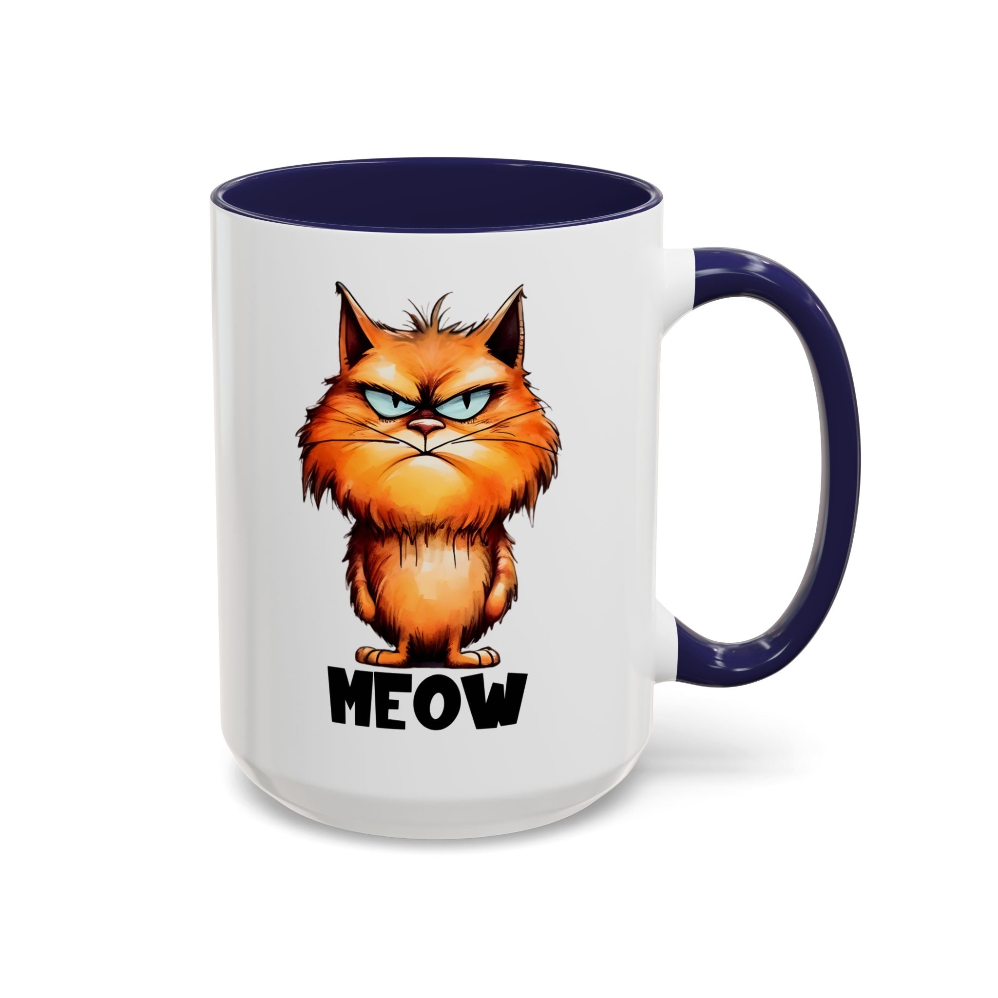 Funny grumpy  Cat Accent Coffee Mug - Perfect Gift for Cat Lovers, Meow Mug, Pet Owner Present, Caffeine Fix, Novelty Drinkware